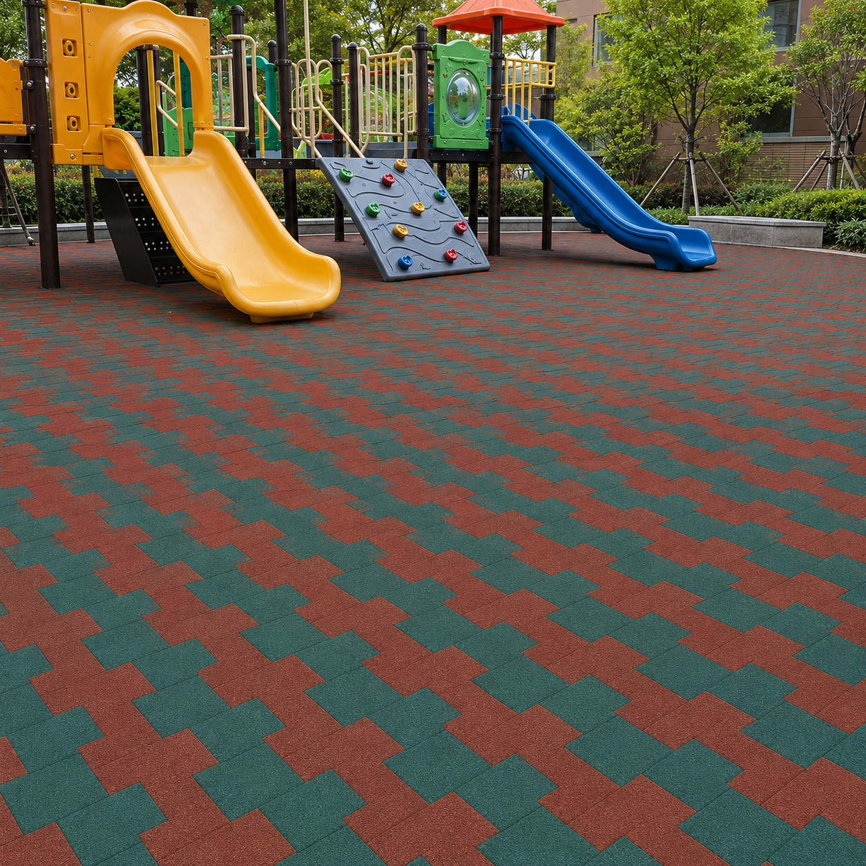Outdoor Interlocking Rubber Pavers - Image 5