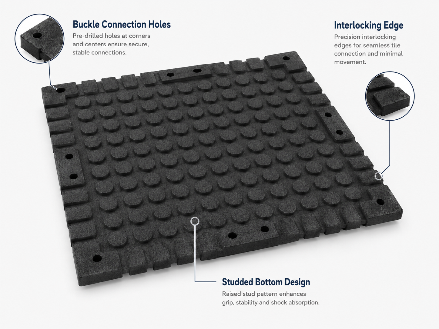 Composite Rubber Flooring Tile - Image 4